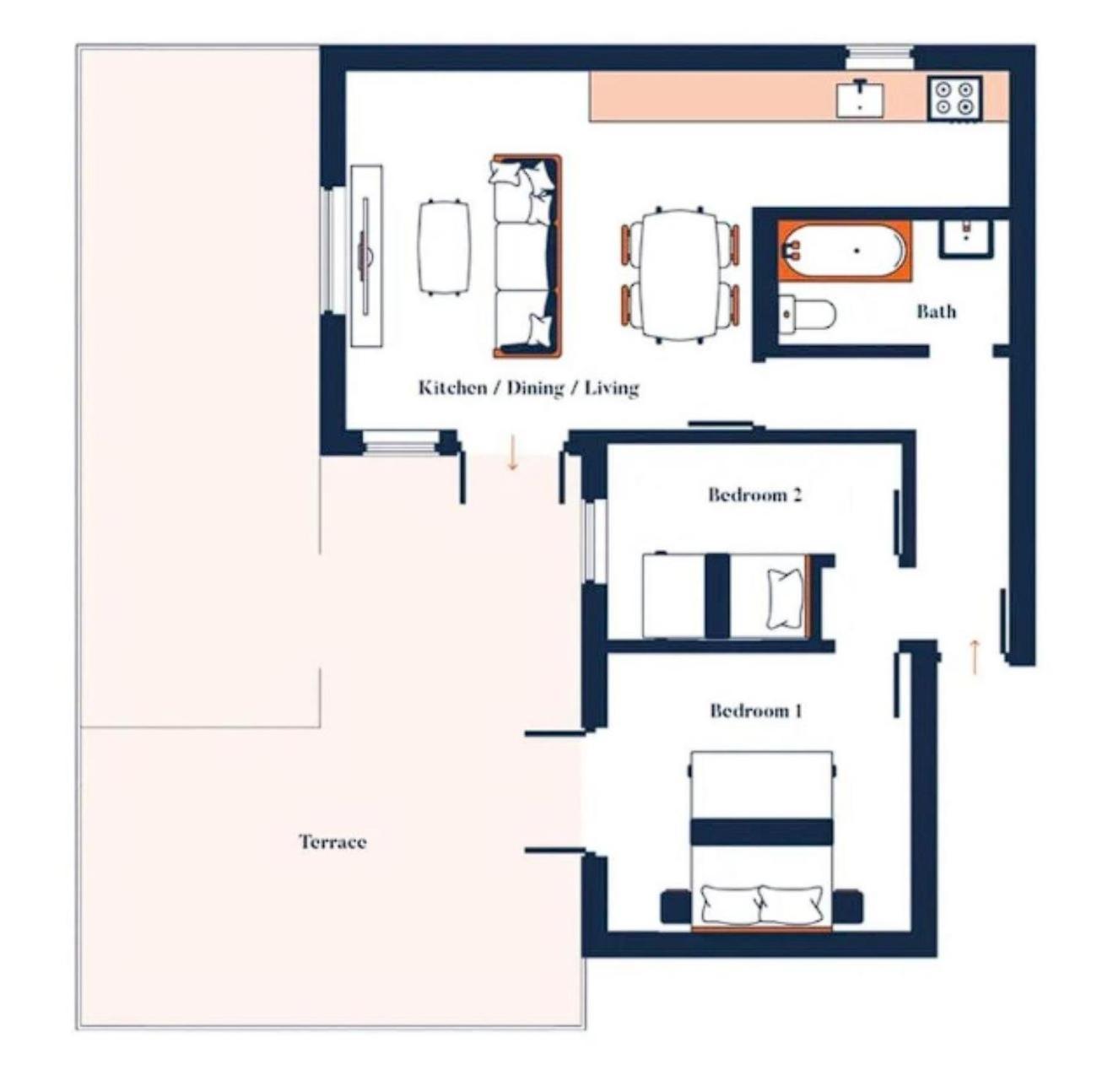 Apartment Modern Pent House Apartment - Central - 6 Guests *